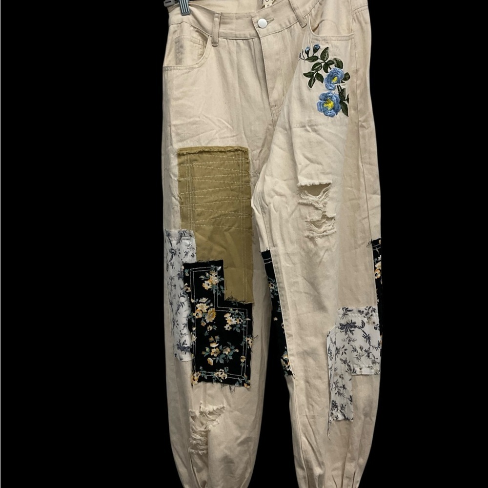 POL Cream Embroidered Pants Size S - Picture 9 of 9
